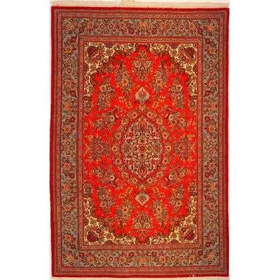 One Of The Kind Persian Qom Rug 6'10" X 4'5"